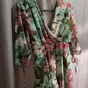 New york & company floral print romper